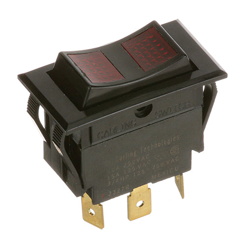 Picture of Power Switch 1-5/8 X 3/4 Spdt Ctr-Off for Dynamic Cooking Systems Part# 16087-1