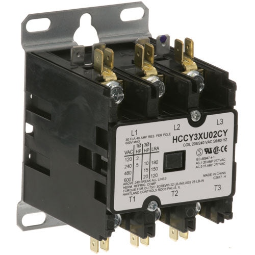Picture of CONTACTOR 3P 30/40A 208/240V FOR BLODGETT PART# 20547