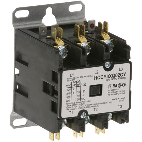Picture of Contactor 3P 30/40A 24V for Hobart Part# 00-087713-066-2