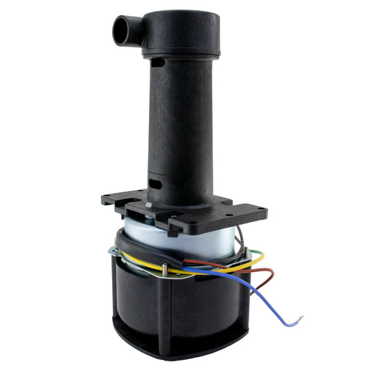 Black mechanical component with wiring on a white background