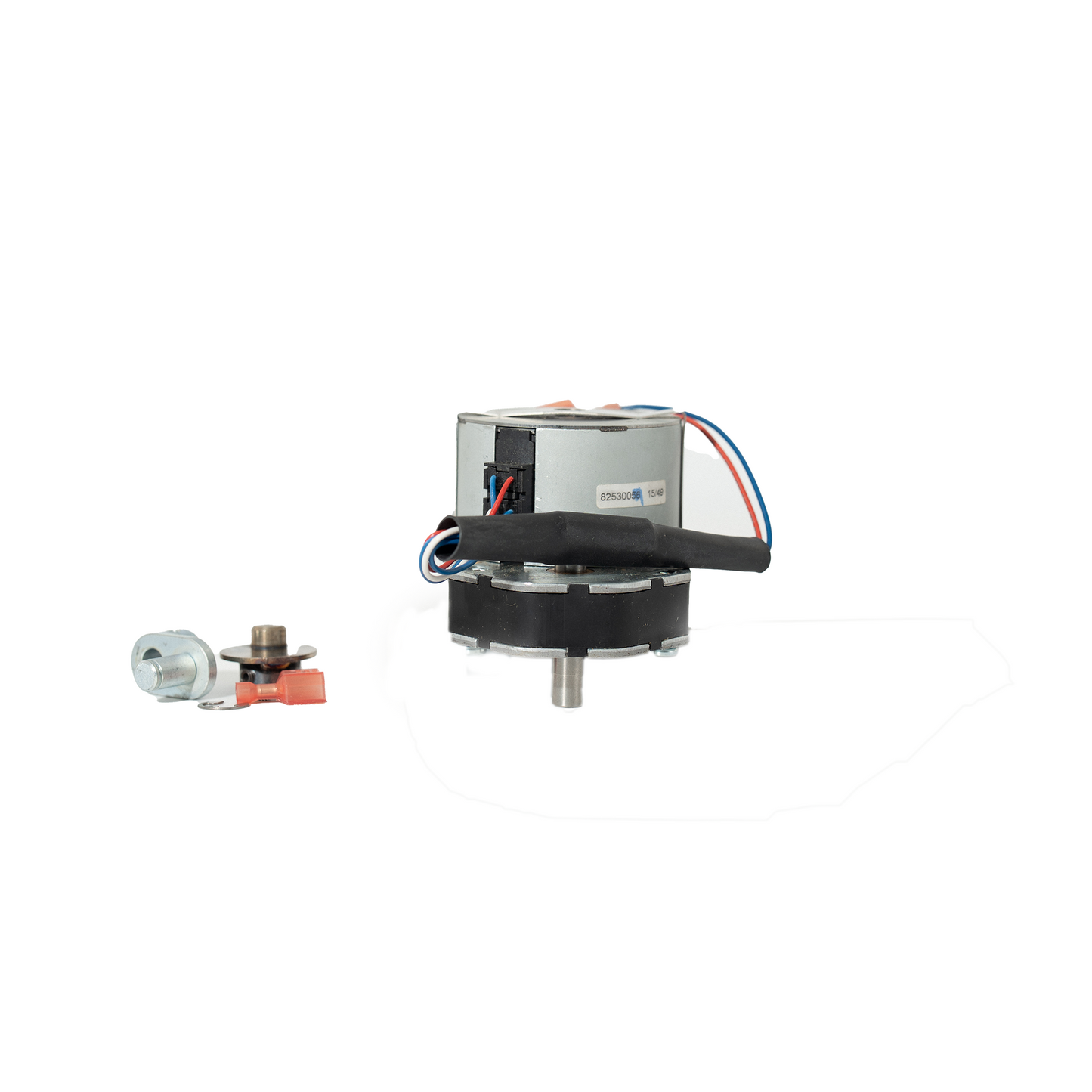 Mechanical component with wiring on a white background