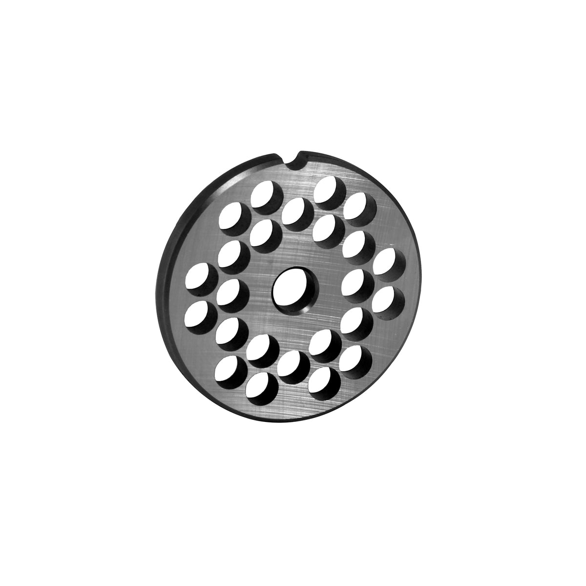 Carbon tool steel #8 hubless meat grinder plate with 5/16 inch holes for #8 size grinders, part 8 5/16 HBLS