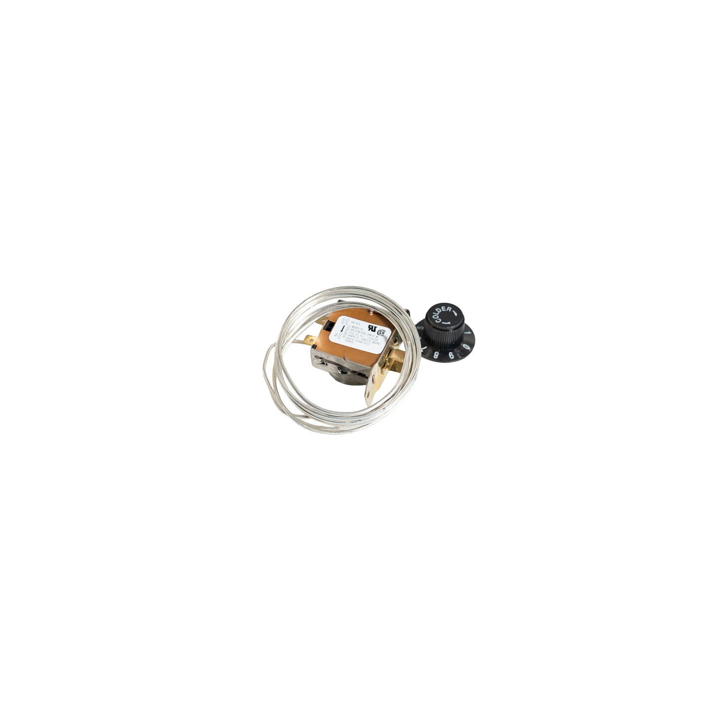 Mechanical component with a coiled wire on a white background