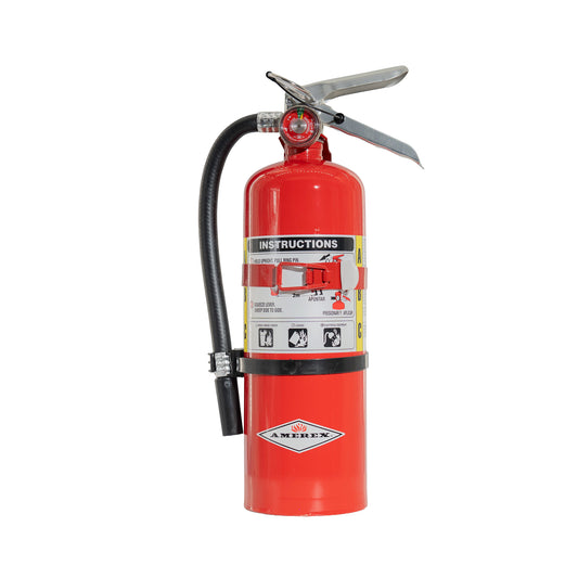 Amerex B402T 5 lb ABC Fire Extinguisher with Vehicle Bracket - Aluminum Valve - 3A:40B:C