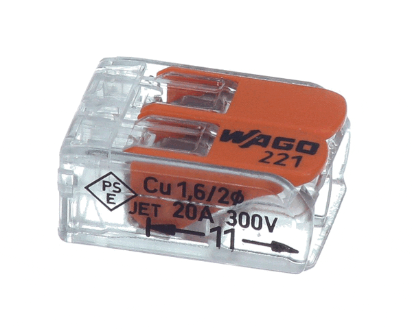 Blodgett Terminal Blcok, 2 Conductor (Wago) on a white background