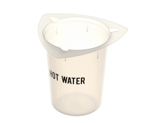 Concordia Beverage Beaker Hot Water Black on a white background