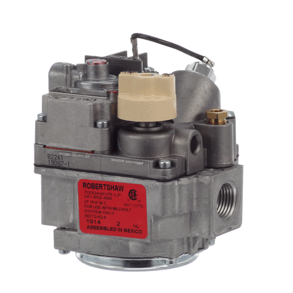 Frymaster 8072424 Gas Valve, Propane Gas, 1/2" x 1/2", For Use with Millivolt on white background.