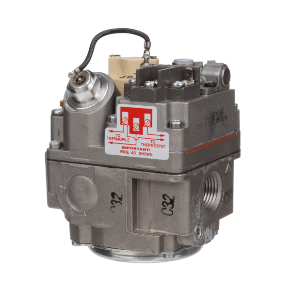 Frymaster 8072427 Gas Valve, Natural Gas, 1/2" x 1/2", Millivolt on white background.