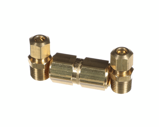 Gaylord Check Value, Brass, Detergent 1/4 in on a white background