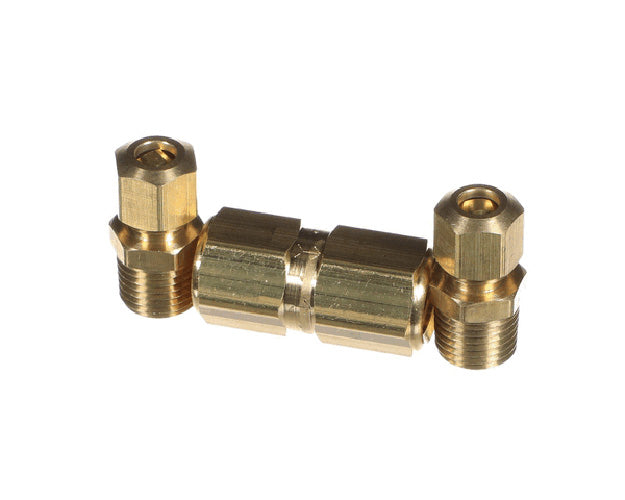 Gaylord Check Value, Brass, Detergent 1/4 in on a white background