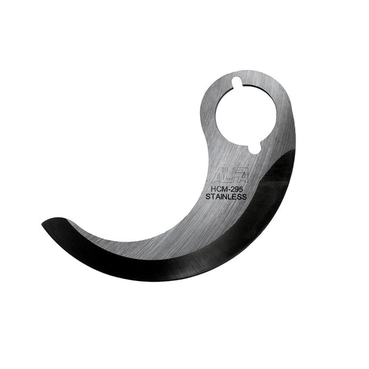 Stainless steel knife sharpener on a white background
