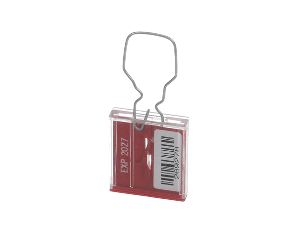 Henny Penny Fryer Safety Inspection Tag Red Exp 2027 on a white background