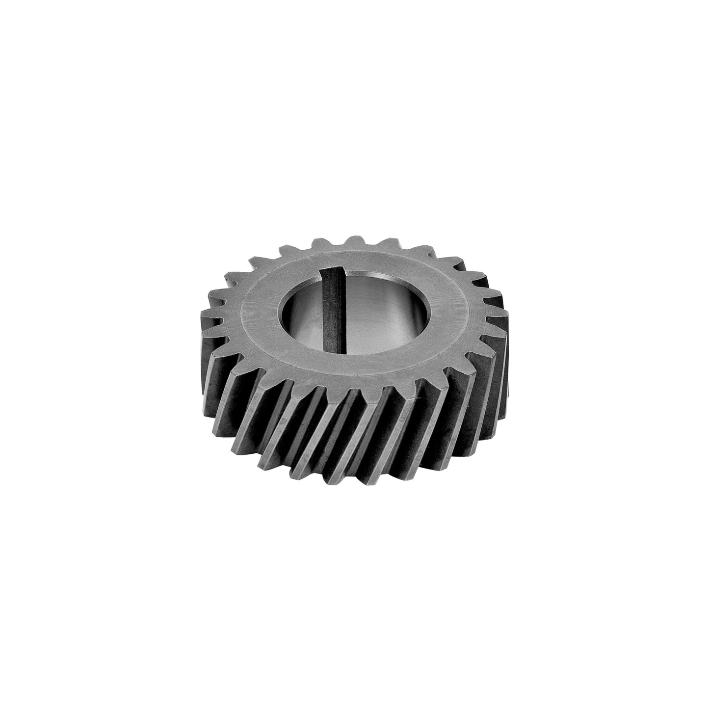 Black gear device on a white background