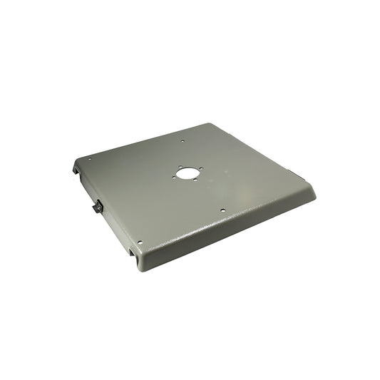 Square Metal baffle assembly on white background