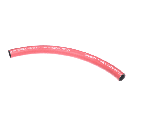 Jackson Hose, 1/2 ID 300 PSI (-40F to 212F) Red on a white background
