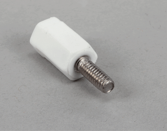 Manitowoc Ice Thumbscrew, 8-32 X .44 Lg SS on a white background