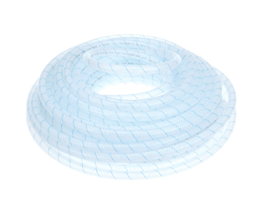 Multiplex Tubing Sgl .380 X .593 Braided Bl on a white background