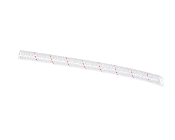 Multiplex Tubing Sgl .375X.635 Braided Red on a white background