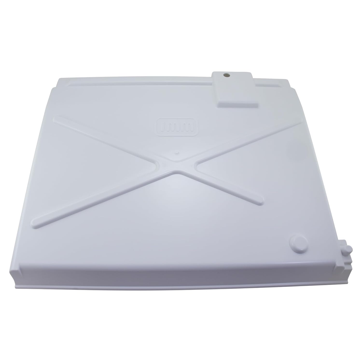 White plastic component on a white background