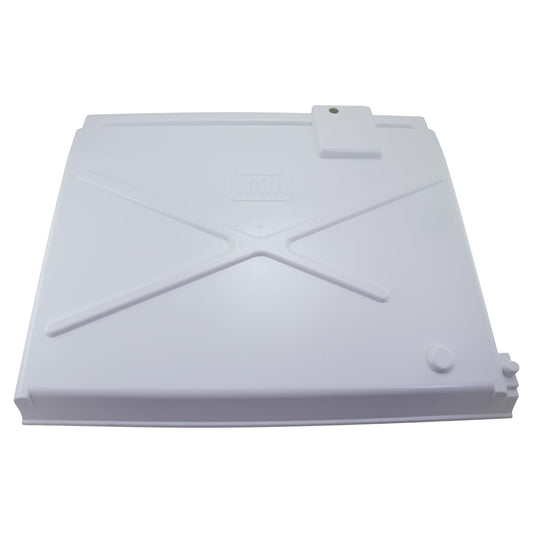 White plastic component on a white background