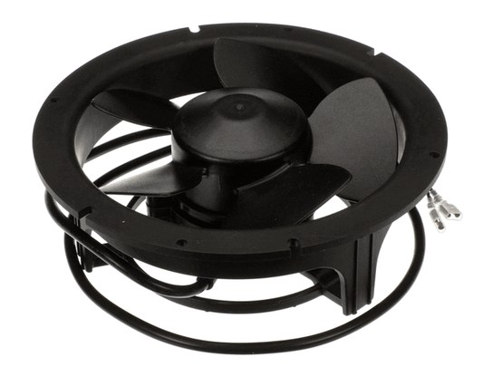 154mm fan assembly with round blade and mounting ring on a white background