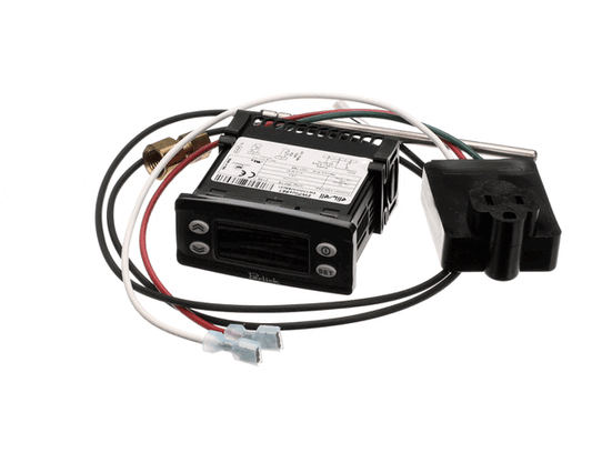 Digital controller replacement kit with controller, sensor, and harnesses on a white background