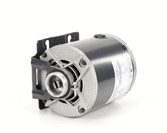 Robust carbonator pump motor with cylindrical housing and nameplate on a white background