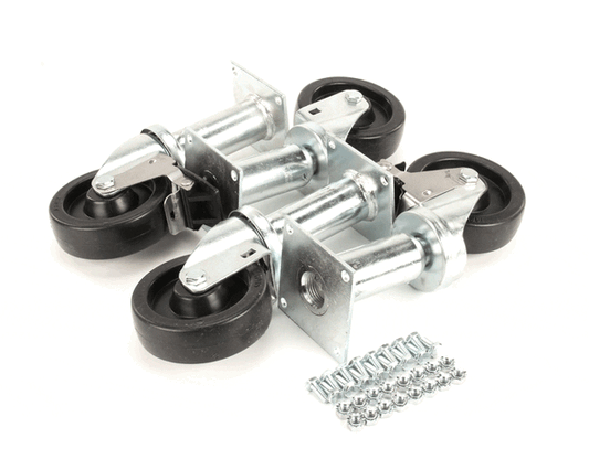 Pitco B3901504 Caster Set, 9", with Hardware, Jarvis OEM replacement part for Pitco equipment