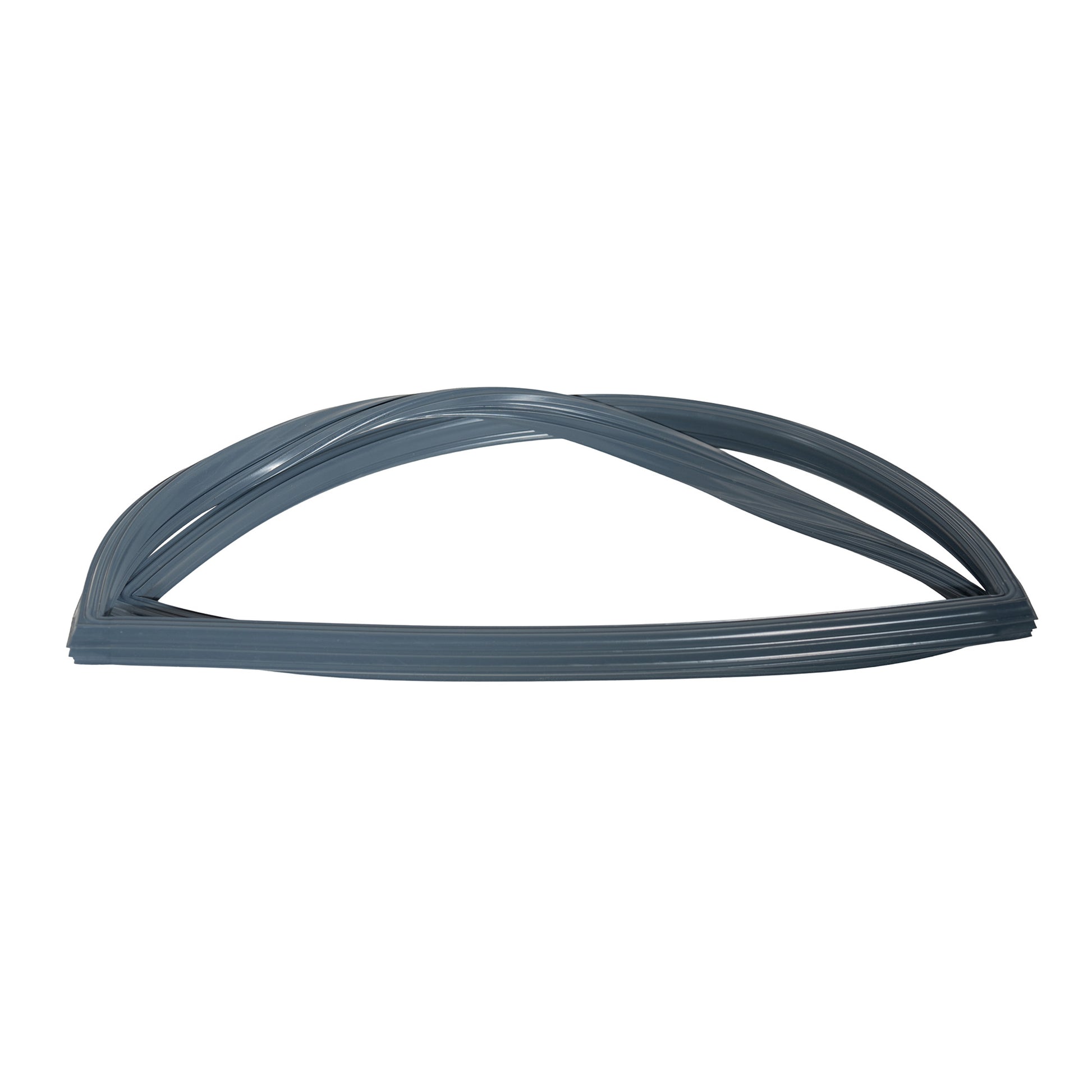 Gray rubber belt on a white background