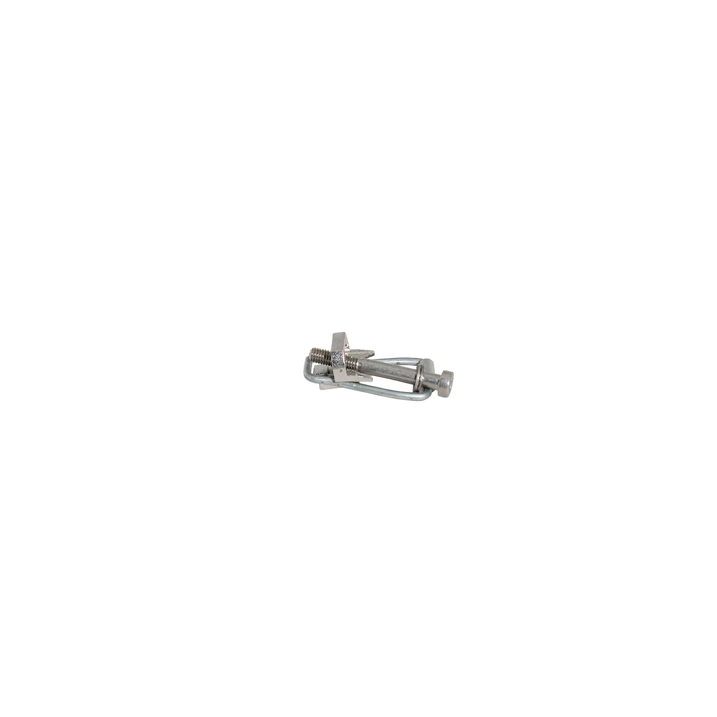 Metallic clip on a white background