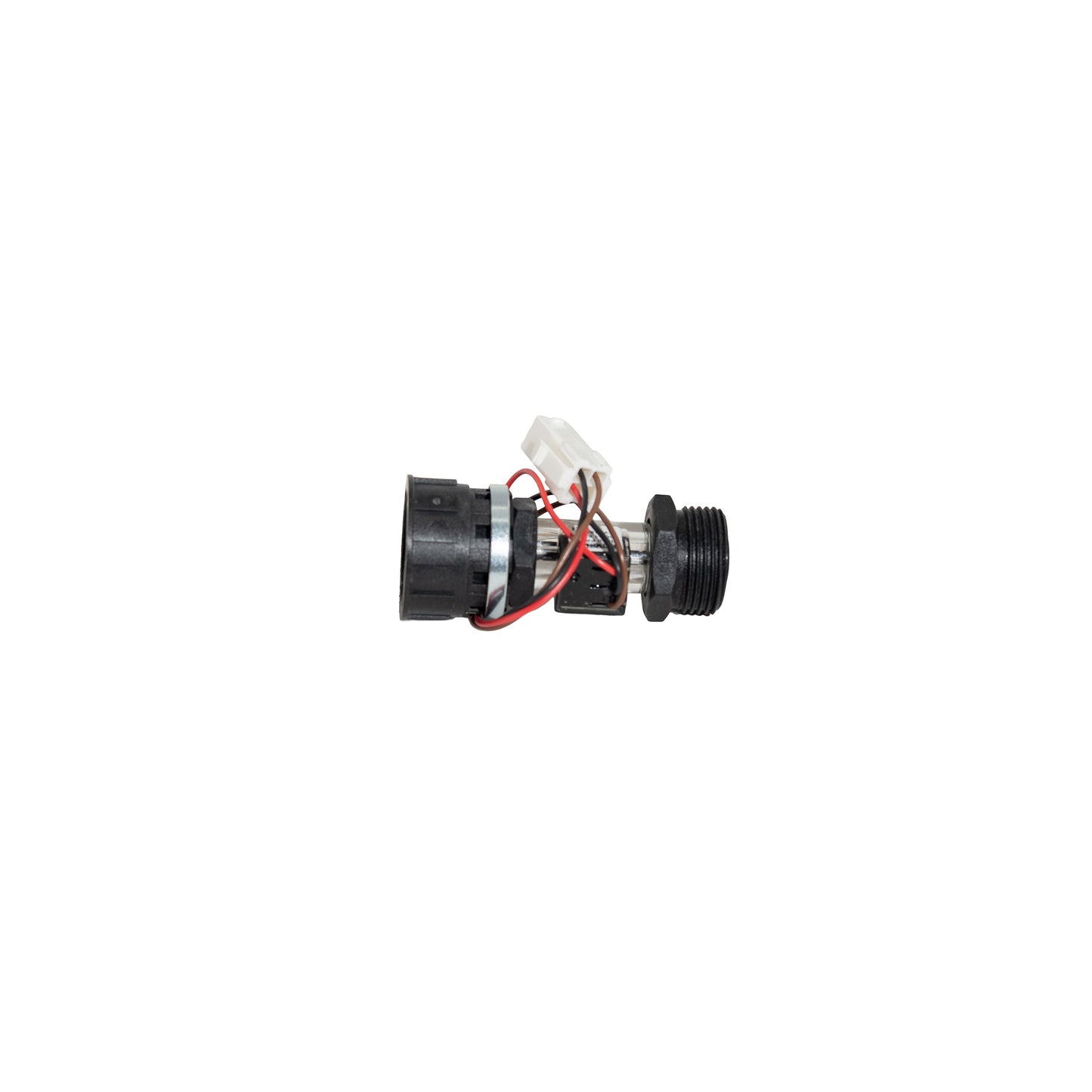 Mechanical component with wiring on a white background