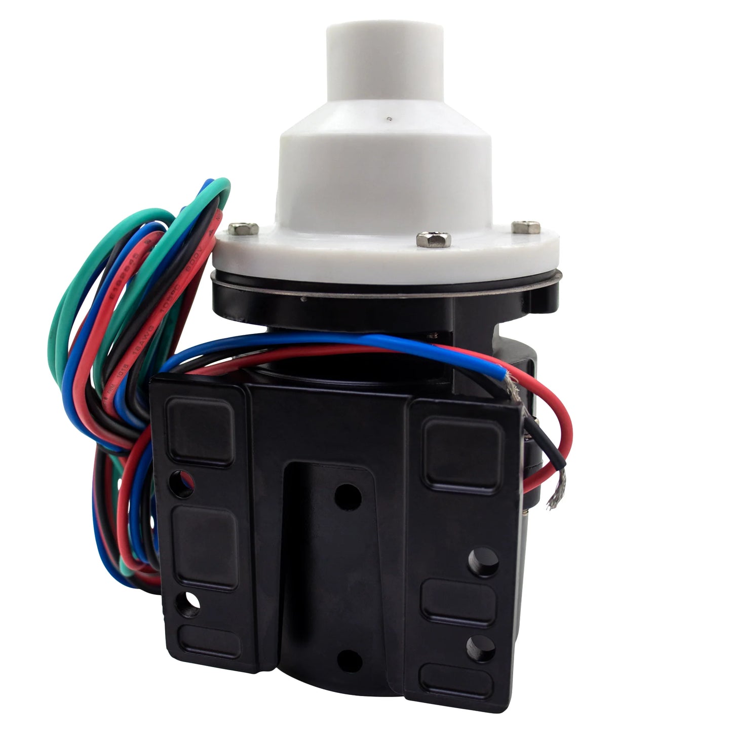 Electrical motor with wiring on a white background
