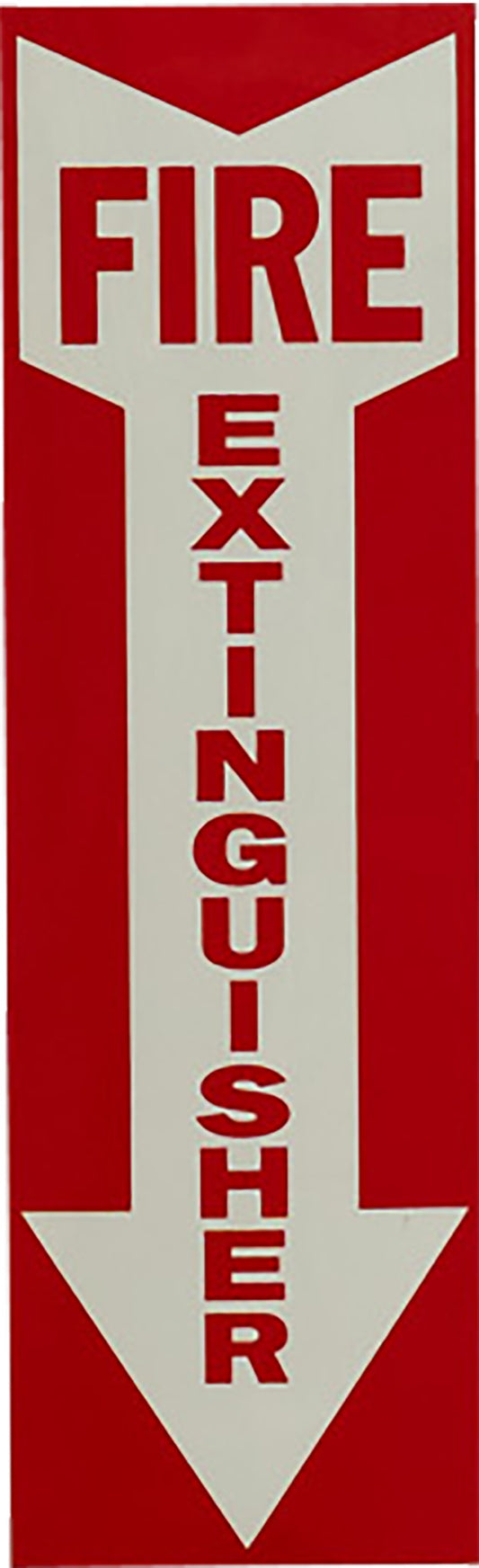 Fire Extinguisher Arrow Sign: 4"x12"