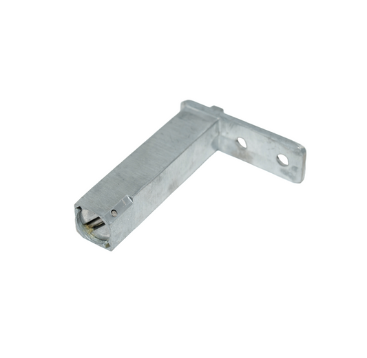 Metal corner bracket on a white background